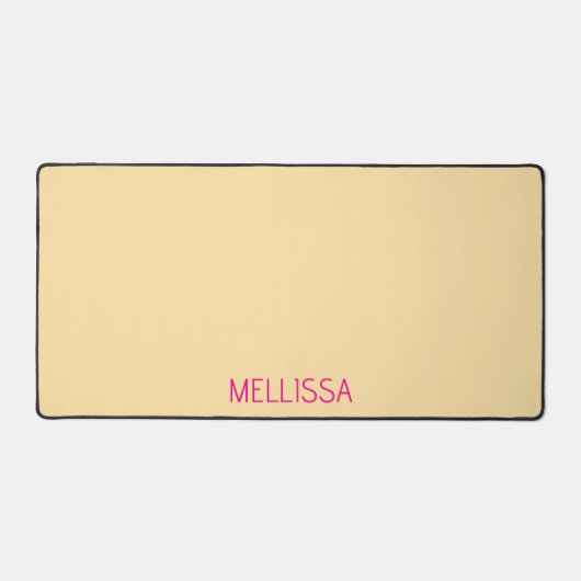 Cream minimalist custom name bureaumat (Voorkant)