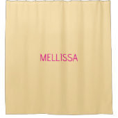 Cream minimalist custom name  douchegordijn (Voorkant)