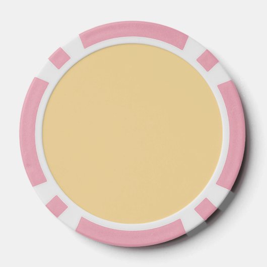 Cream minimalist custom name poker chips (Achterkant)
