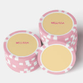 Cream minimalist custom name  poker chips (Opstapeling)