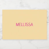 Cream minimalist custom name  voedselcontainer etiket (Enkel label)