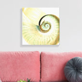 Cream Mint Beach Zee Shell Canvas Afdruk (Insitu (Woonkamer))