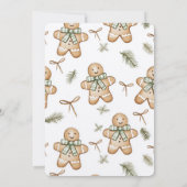 Cream Mint Green Gingerbread Cookies Birthday   Kaart (Achterkant)