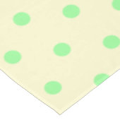 Cream Mint Green Polka Dots Tafelkleed (Gekanteld)