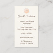 Cream Mocha Logo QR Code Photo Lashes and Brows Visitekaartje (Achterkant)