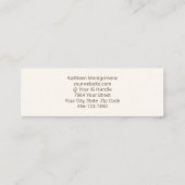Cream Mocha Script Photo Lashes and Brows Mini Visitekaartje (Achterkant)