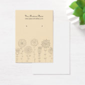 Cream Mod Flowers Custom Oorsprongskaart Visitekaartjes (Bureau)