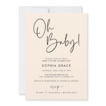 Cream Modern Boho Genderneutraal Baby shower