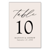 Cream Modern Elegance Wedding Kaart (Achterkant)