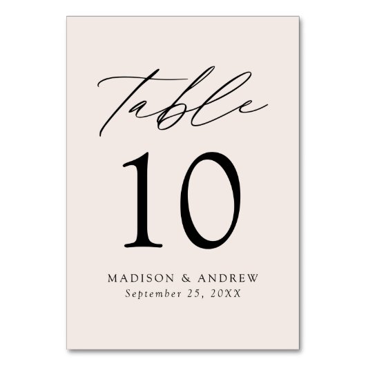 Cream Modern Elegance Wedding Kaart (Voorkant)