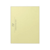 Cream Modern Monogrammed Calligraphy Plain Name Notitieblok (Linkerzijde)