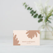 Cream Modern Scannable Visitekaartje (Staand voorkant)