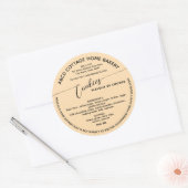 Cream Modern Script Cookies Cottage Law Label (Envelop)