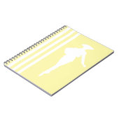 Cream Modern Stripes met Mode Silhouette Notitieboek (Linkerzijde)
