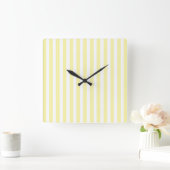Cream Modern Stripes Vierkante Klok (Huis)