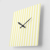 Cream Modern Stripes Vierkante Klok (Hoek)