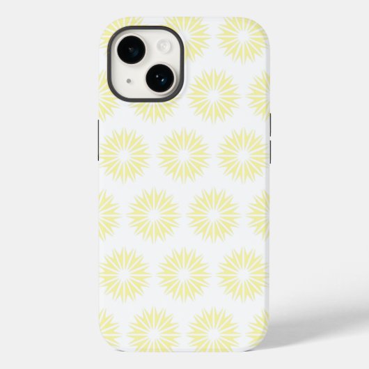 Cream Modern Sunbursts Case-Mate iPhone Case (Achterkant)