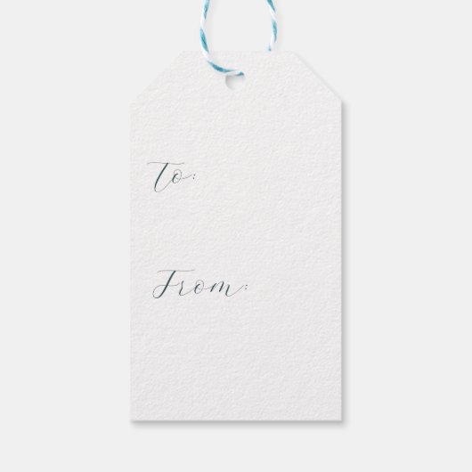 Cream Modern Valentijn Versierd Hart Cadeaulabel (Achterkant)