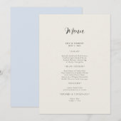 Cream Modern Wedding Menu Kaart (Voorkant / Achterkant)