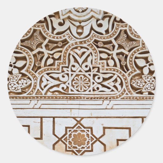 Cream Moorish Patterned Stickers (Voorkant)