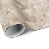 Cream Mosaic abstracte Verjaardag Cadeaupapier (Rol Hoek)