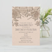 Cream Mud Leaves Rustic Autumn Wedding Invitation Kaart (Staand voorkant)