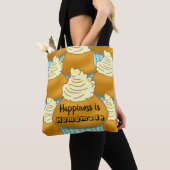 Cream Muffin Cupcake Simple Cute Treke Bake Tote Bag (Dichtbij)
