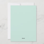 Cream-, munt- en zwarte zebra-afdrukken feestdagenkaart (Achterkant)