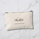 Cream naam monogram initialen modern etui
