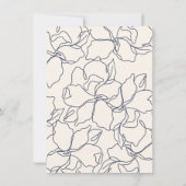 Cream & Navy Blue Brunch & Bubble Vrijgezellenfees Kaart (Achterkant)