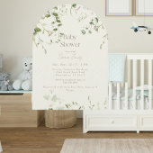 Cream Neutral Greenery Arch Baby shower Kaart