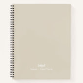 Cream Notitieboek (Voorkant)