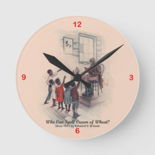 Cream of Wheat Advertising Art Clock #1 Ronde Klok