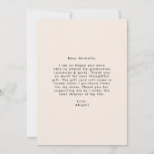 Cream Offset Arch Photo Graduation Bedankkaart (Achterkant)