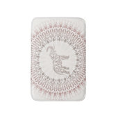 Cream Ombre Elephant Mandala Badmat (Voorkant Verticaal)