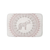 Cream Ombre Elephant Mandala Badmat (Voorkant)