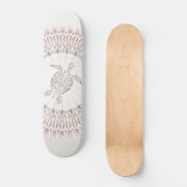 Cream Ombre Turtle and Mandala Coastal Skateboard (Voorkant)