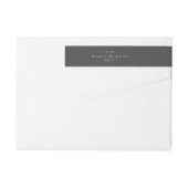 Cream on Charcoal Simple Plain Modern Elegant (Achterkant)