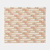 Cream & Orange Ghost Friends Pattern Fleece Deken (Voorkant (Horizontaal))