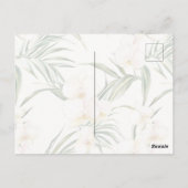Cream Orchid Flowers Aloha Briefkaart (Achterkant)