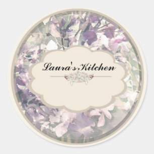 Cream Orchids Spice Jar Labels