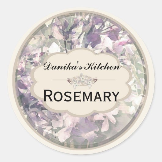 Cream Orchids Spice Jar Labels 1B (Voorkant)