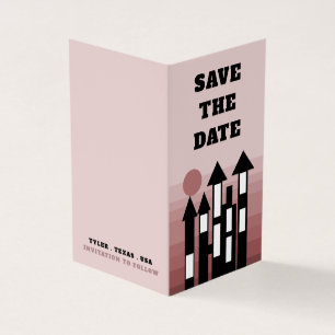 Cream Oriental Palace, foto Save the Date Card Visitekaartje