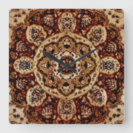 Cream Oriental Rug Vierkante Klok