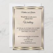 Cream Origami stijl bruiloft Mooi Kaart (Achterkant)