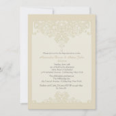 Cream Ornamental Religieuze Uitnodiging (Voorkant)