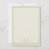 Cream Ornamental Religieuze Uitnodiging (Achterkant)