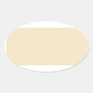 Cream Oval Sticker