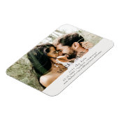 Cream Paar Foto Bruiloft Save the Date Magneet (Linkerzijde)