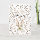 Cream Paashaas Konijn Oren Kaart (Voorkant)